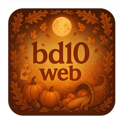 bd10 web নীল ব্যাকগ্রাউন্ডে সাইট লোগো